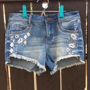 American rewash embroidered shorts